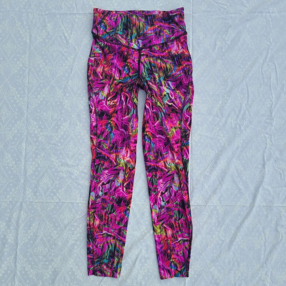 Lululemon Base Pace High-Rise Running Tight 25" Hyper Flow Pink Multi - Size 6